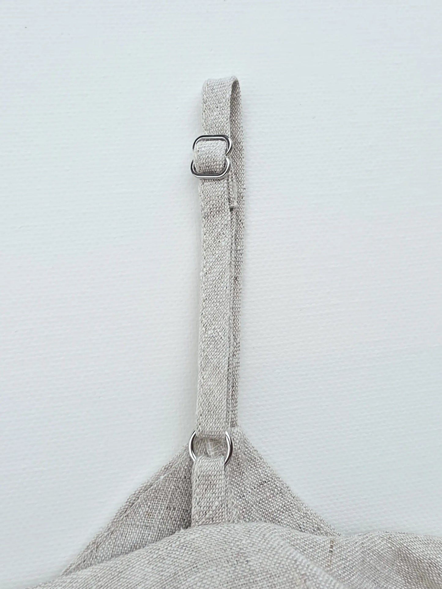 Pure linen cropped top. Adjustable shoulder strap for best fit and comfort.